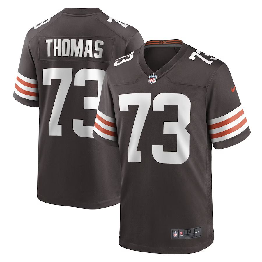 Men Cleveland Browns 73 Joe Thomas Nike Brown Retired Game Player NFL Jersey
